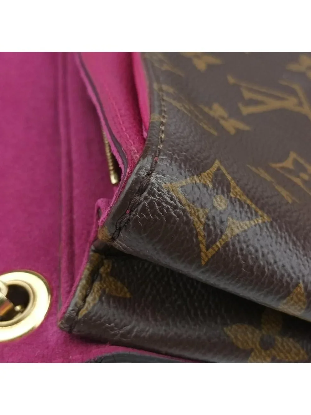 ★SOLD★ Louis Vuitton Pallas Chain Monogram Brown Aurore Canvas Calf Leather - Picture 15 of 15